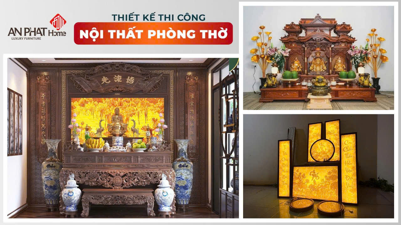 Thiết kế thi công nội thất phòng thờ - An Phát Home