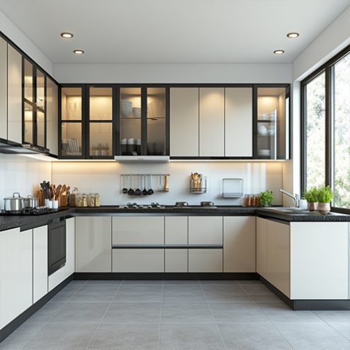 Tủ Bếp Đẹp Phủ Acrylic Sang Trọng TB-906