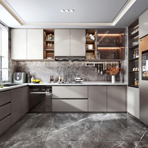 Tủ Bếp INOX Cánh Kính TB-901