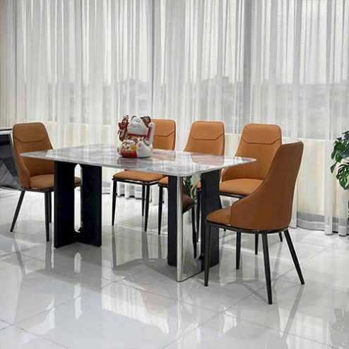 Bàn Ăn Mặt Đá Thạch Anh Cao Cấp Nhập Khẩu BA-1915