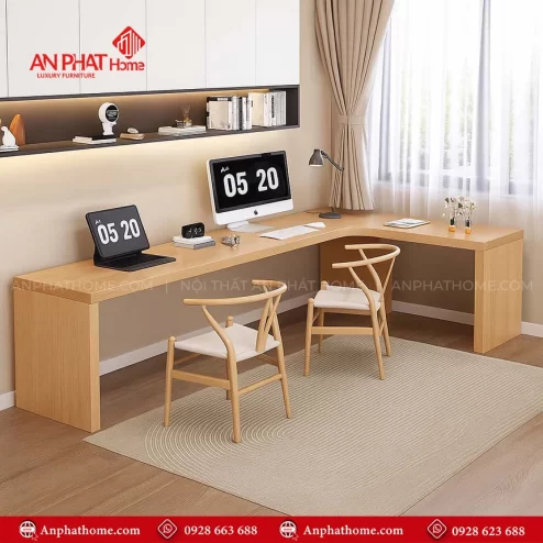 Bàn Học Chữ L Đơn Giản Hiện Đại B-2888 An Phát Home
