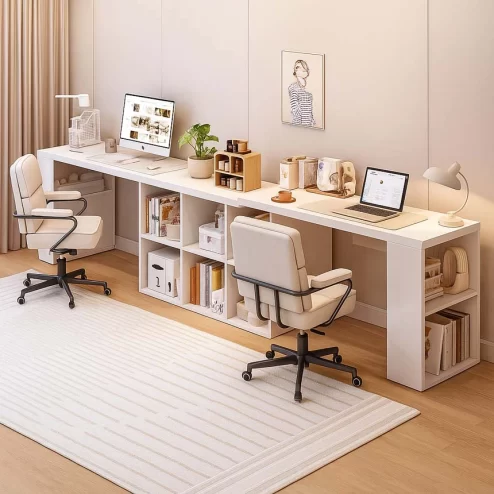 Bàn Học Đôi Hiện Đại Gỗ MDF B-2889 An Phát Home