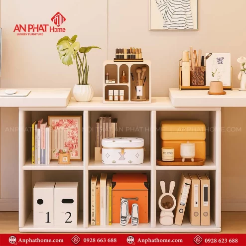 Bàn học kèm tủ đựng đồ đa năng