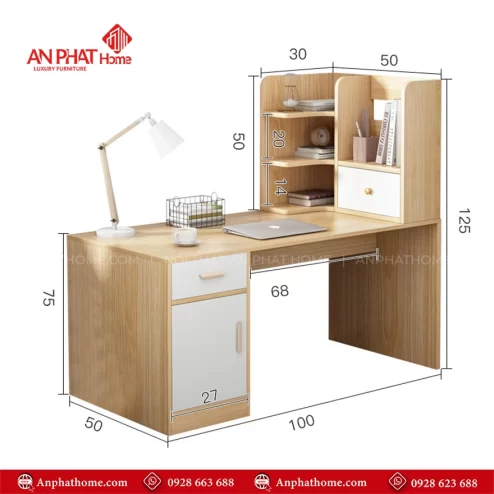 Mẫu bàn học thiết kế theo yêu cầu