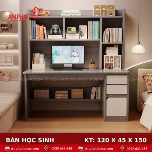 Bàn Học Hiện Đại Gỗ MDF B-2859 An Phát Home