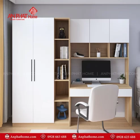 Bàn Học Kết Hợp Tủ Quần Áo B-2909 An Phát Home