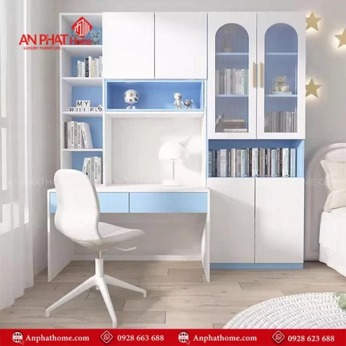 Bàn Học Kết Hợp Tủ Sách Hiện Đại Gỗ MDF B-2881 An Phát Home