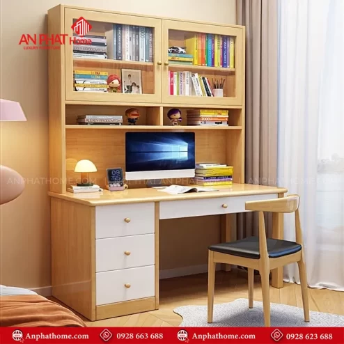 Mẫu bàn học thông minh bằng gỗ công nghiệp