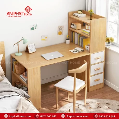Bàn Làm Việc Gỗ MDF Kết Hợp Ngăn Để Đồ B-2873 An Phát Home