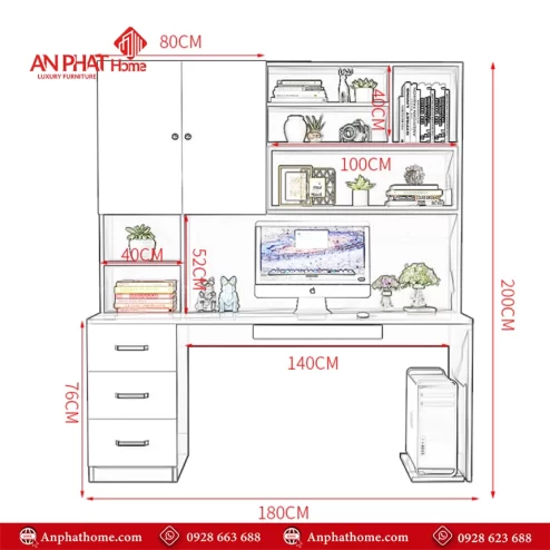Thiết kế mẫu bàn làm việc đẹp tại nhà
