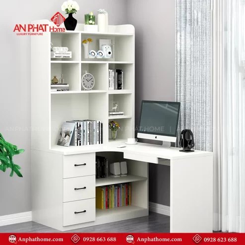Bàn làm việc có kệ sách tiện dụng