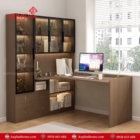 Bàn Làm Việc Kết Hợp Tủ Sách B-2866 An Phát Home