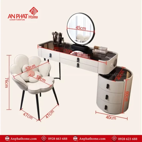 Mẫu bàn ghế trang điểm hiện đại