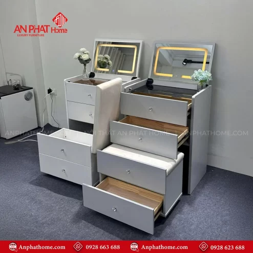 Bàn Phấn Thiết Kế Hiện Đại Có Gương Led B-2818 An Phát Home