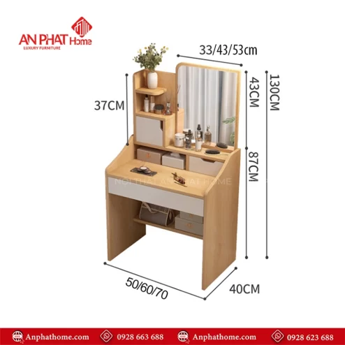 Bàn ghế trang điểm kèm giương cao cấp