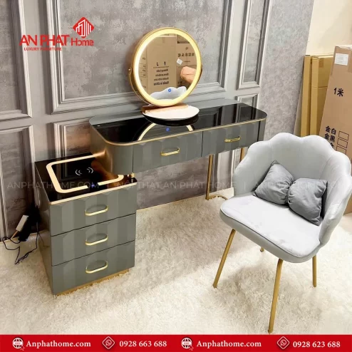 Mẫu bàn trang điểm gương đèn led