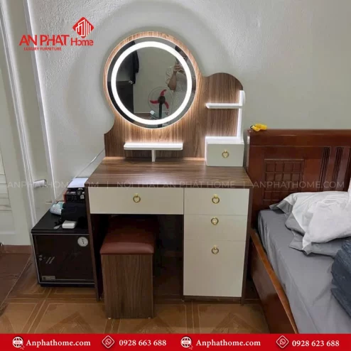 Bàn Trang Điểm Đẹp Có Gương Đèn Led B-2856 An Phát Home