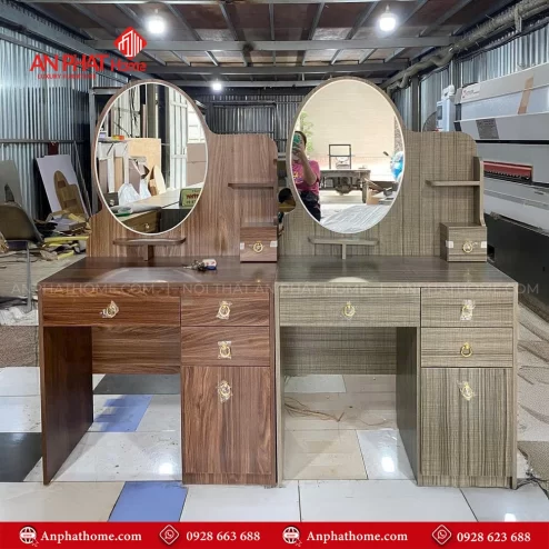 Mẫu bàn trang điểm gương đèn led