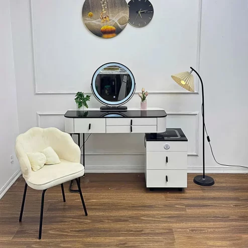 Bàn Trang Điểm Gương Tròn Nhập Khẩu B-2808 An Phát Home