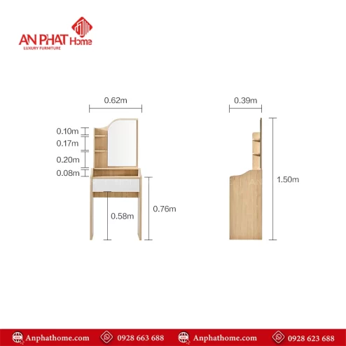 Mẫu bàn ghế trang điểm hiện đại