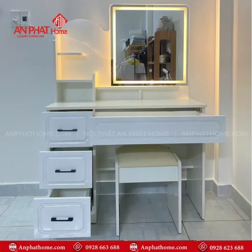 Mẫu bàn trang điểm đẹp giá rẻ bằng gỗ công nghiệp