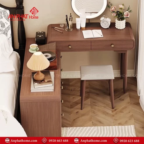 Mẫu tủ đồ kèm bàn trang điểm