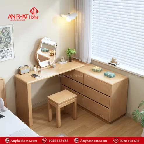 Mẫu bàn trang điểm kết hợp tủ đựng đồ