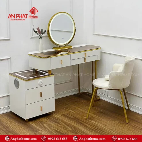 Bàn Trang Điểm Màu Trắng Kem Sang Trọng B-2811 An Phát Home