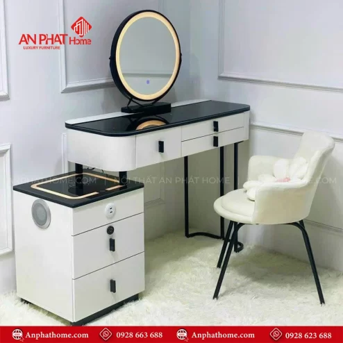 Mẫu bàn phấn trang điểm hiện đại