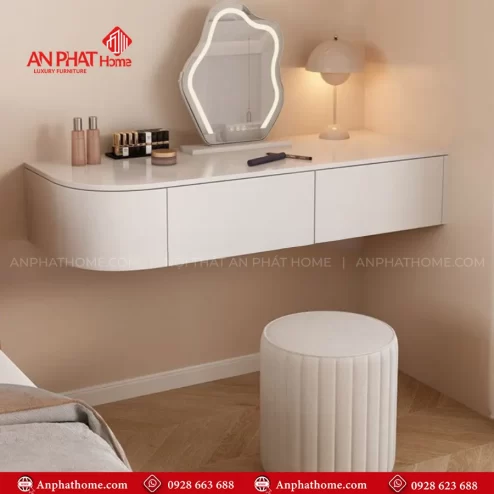 Mẫu bàn phấn trang điểm hiện đại