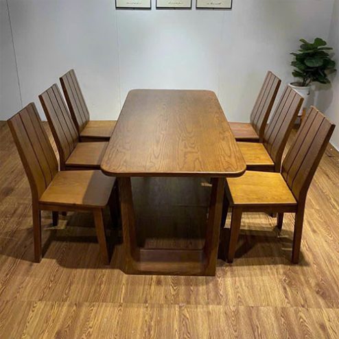 Bàn ăn gỗ sồi 6 ghế hiện đại BA-2070