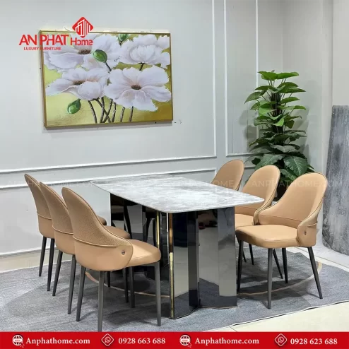 Bo Ban An 6 Ghe Mat Da Sieu Tinh The Cao Cap TA 9104 2