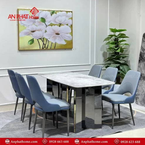 Bo Ban An 6 Ghe Mat Da Sieu Tinh The Cao Cap TA 9104 4