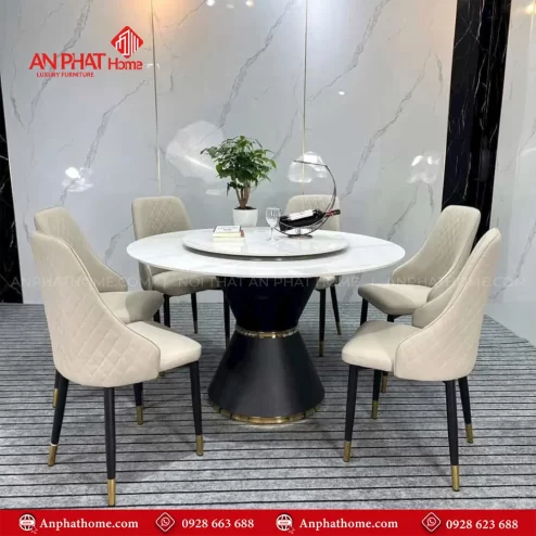 Bo Ban An Tron Xoay Mat Da 6 Ghe BA 1909 3