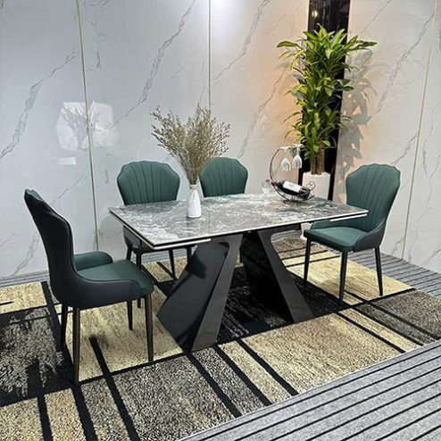 Bộ Bàn ăn thông minh 4 ghế da cao cấp BA-2009