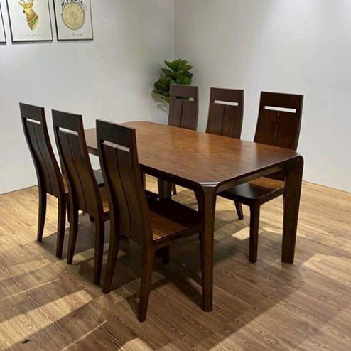 Bộ bàn ăn 6 ghế ăn gỗ sồi BA-2037