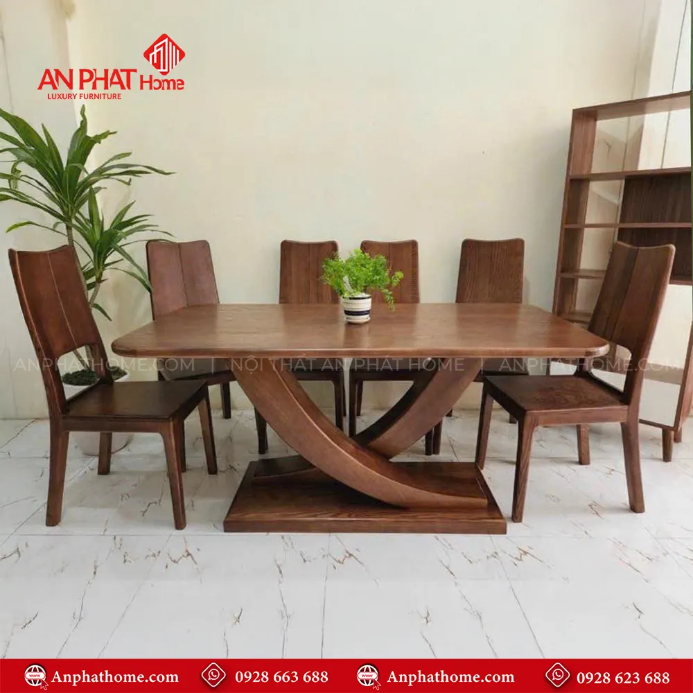 Bộ bàn ăn 6 ghế gỗ sồi hiện đại BA-2073 3 Bộ bàn ăn 6 ghế gỗ sồi hiện đại BA-2073, quý khách có thể lựa chọn kích thước bàn từ dài 1m60 – 1m80 – 2m hoặc lớn hơn, để phù hợp với nhu cầu sử dụng, 1m60 – 1m80 – 2m đi kèm 6 ghế theo bộ, Ngoài da có thể đặt mua thêm số lượng ghế ngồi để phù hợp với nhu cầu sử dụng. Lưu ý mẫu bàn BA-2073 chỉ phù hợp làm từ kích thước dài 1m60 trở lên, nhỏ hơn quý khách lựa chọn mẫu chân đơn để phù hợp với thiết kế.
