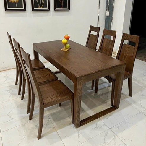 Bộ bàn ăn gỗ 6 ghế hiện đại BA-2069