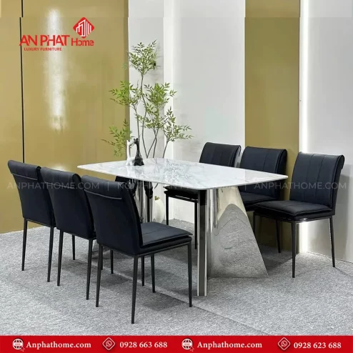 Bo ban an inox mat da ghe da cao cap BA 1965 1