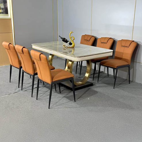 Bộ bàn ăn mặt đá cao cấp nhập khẩu BA-1937