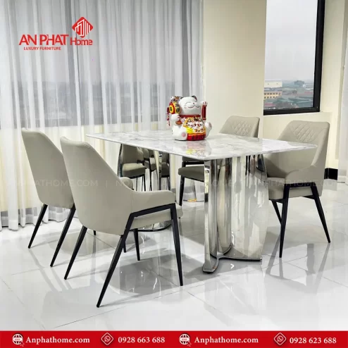 Bo ban an mat da chan inox 6 ghe cao cap nhap khau BA 1920 3