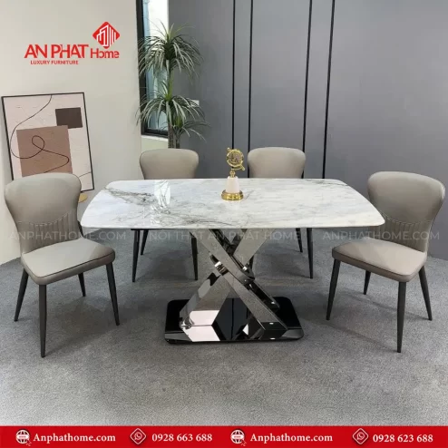 Bo ban an mat da nhap khau chan inox hien dai BA 1922 1