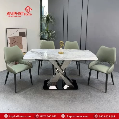 Bo ban an mat da nhap khau chan inox hien dai BA 1922 2