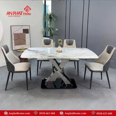 Bo ban an mat da nhap khau chan inox hien dai BA 1922 5