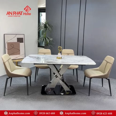 Bo ban an mat da nhap khau chan inox hien dai BA 1922 7