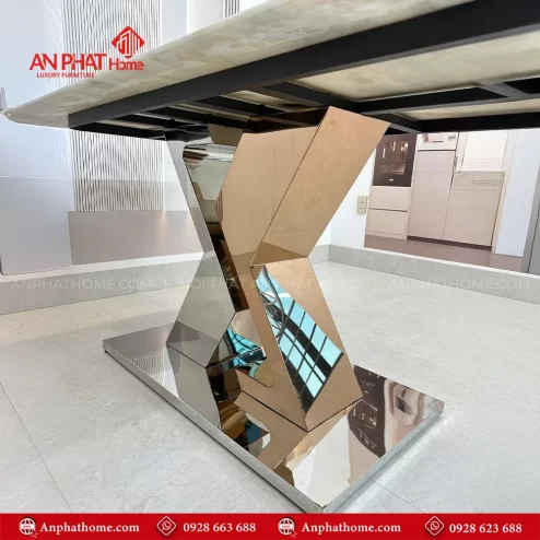 Bo ban an mat da thach anh 6 ghe boc da nhap khau BA 1951 1