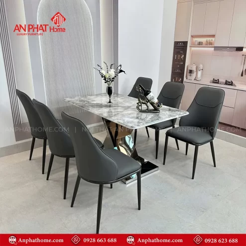 Bo ban an mat da thach anh 6 ghe boc da nhap khau BA 1951 2