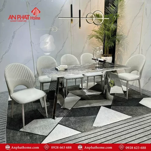 Bo ban an mat da thach anh 6 ghe da cao cap BA 2017 2