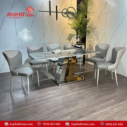 Bo ban an mat da thach anh cao cap 6 ghe 2