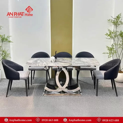 Bo ban an mat da thach anh cao cap 6 ghe BA 1992 2